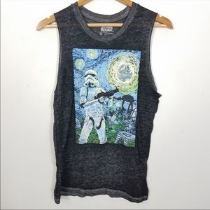 Star Wars Starry Night Black Burnout Tank Top